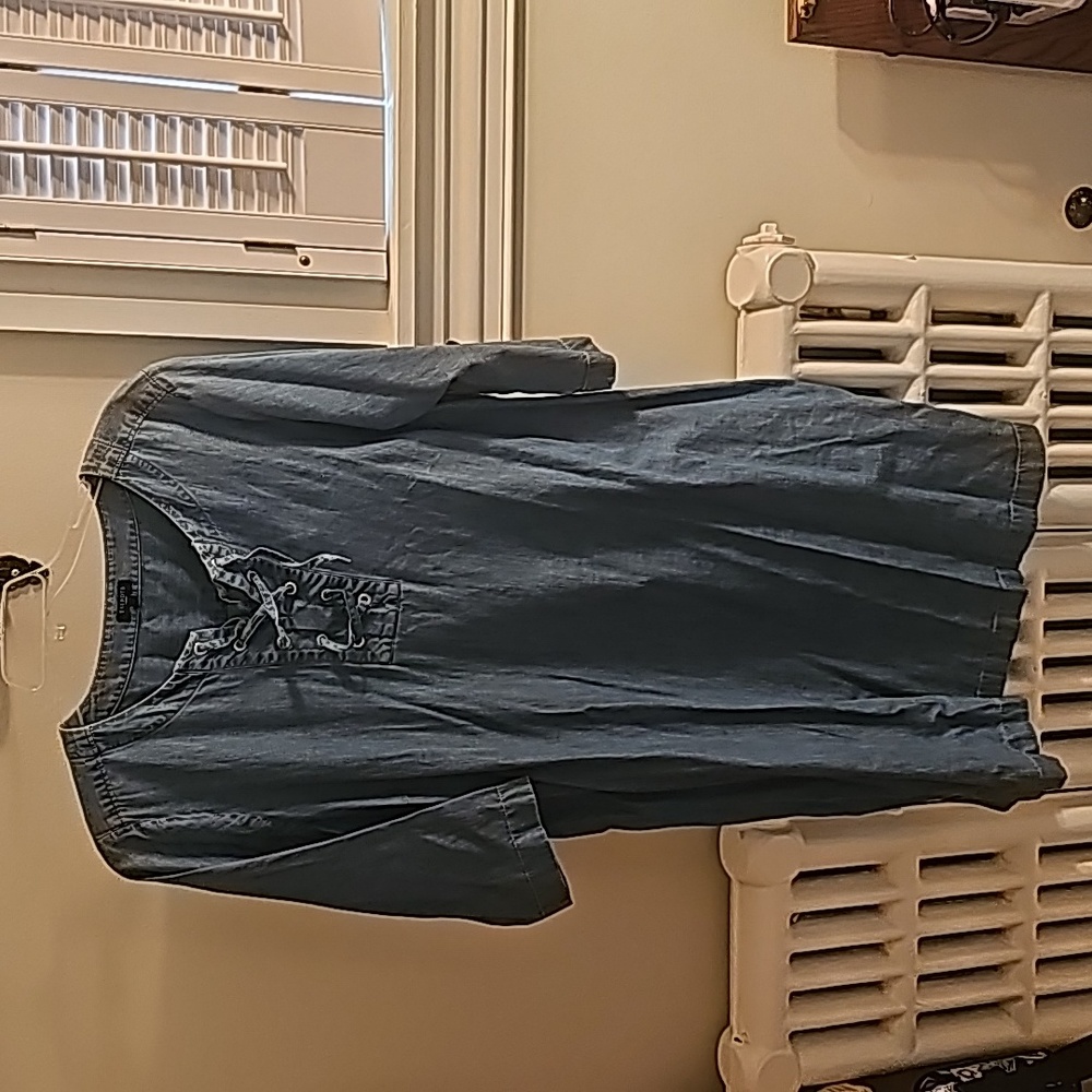 Like new Talbots light weight denim sheath dress
